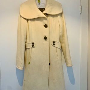 Long ivory dress coat